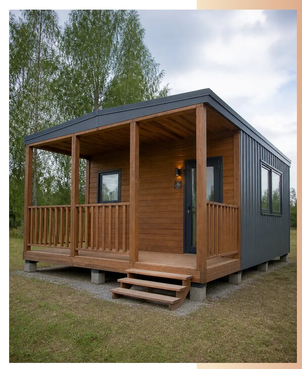 Бытовки с верандой для дачи в Снежинске по цене от 155880 р. | БытовкаПрофи-Снж